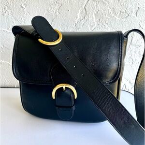 VINTAGE COACH BEDFORD #4164 BLACK SHOULDER BAG